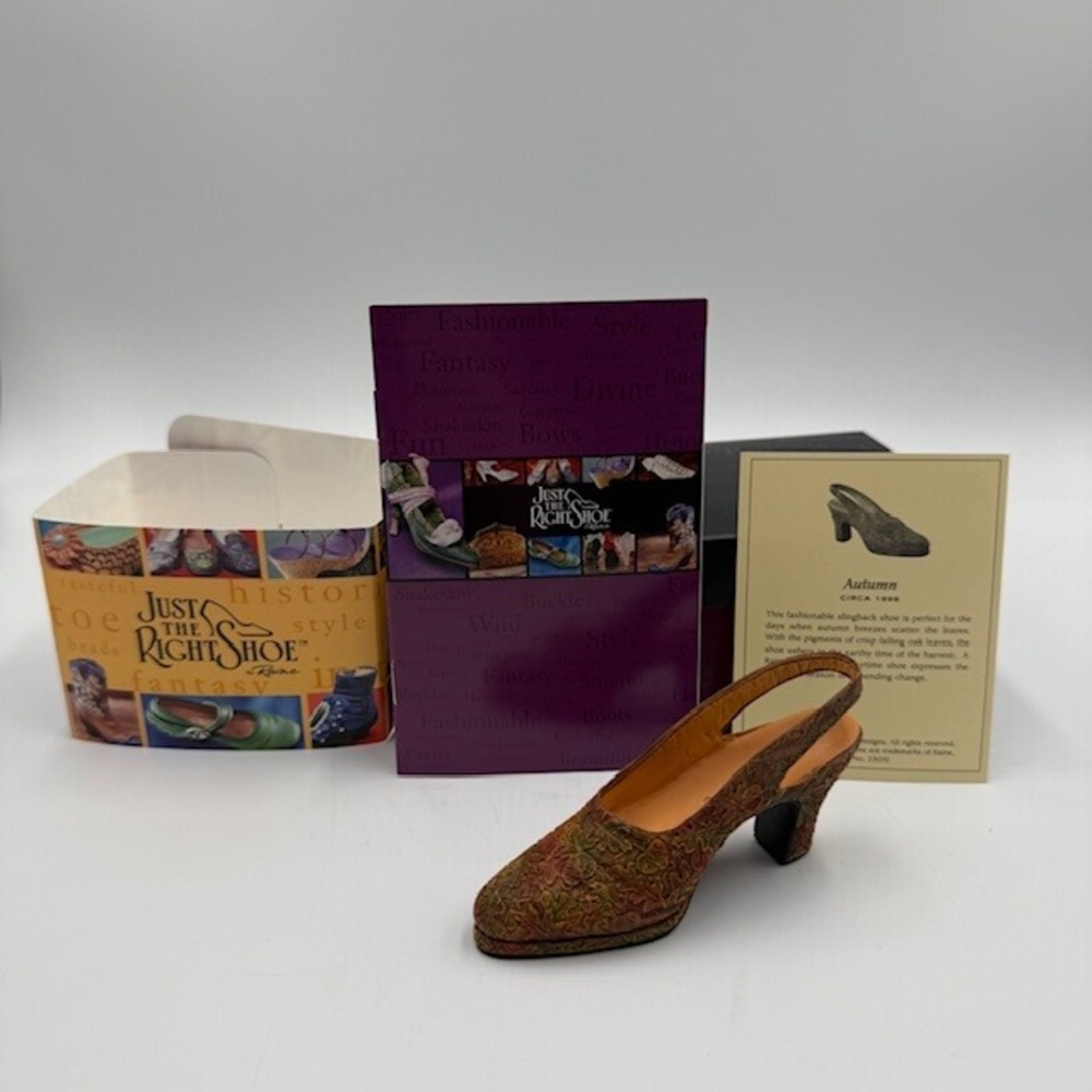 Just The Right Shoe Raine Autumn 25070 Miniature Shoe Figurine 1999 Box COA‎